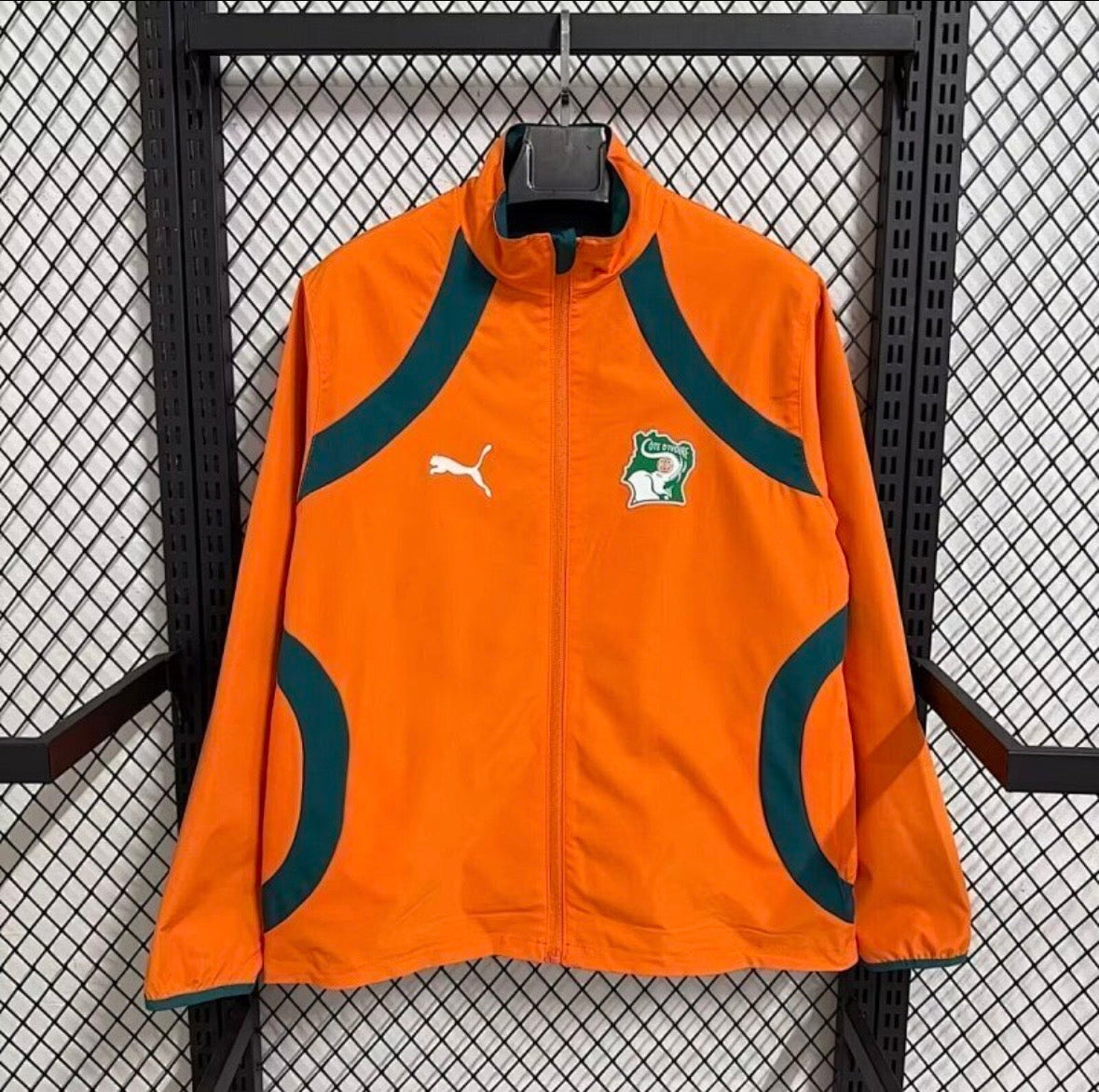 Veste de survêtement Côte d'Ivoire 2026 Orange