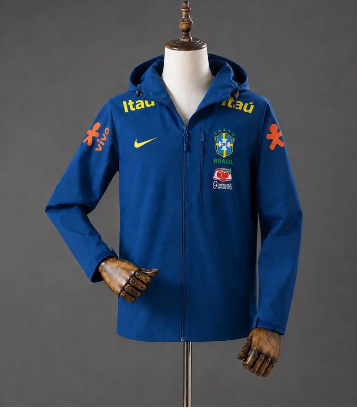 Veste coupe-vent réversible Brésil bleu