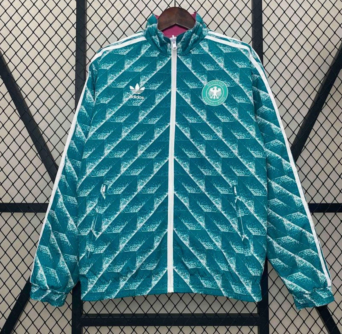 Veste de l'Allemagne 2025 verte et bleu