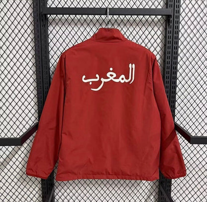 Veste de survêtement du Maroc 2026 rouge sans capuche - vue 2