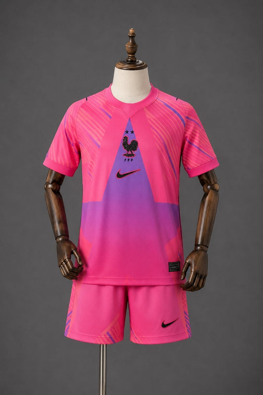 Maillot Gardien équipe de France rose coupe du monde 2026