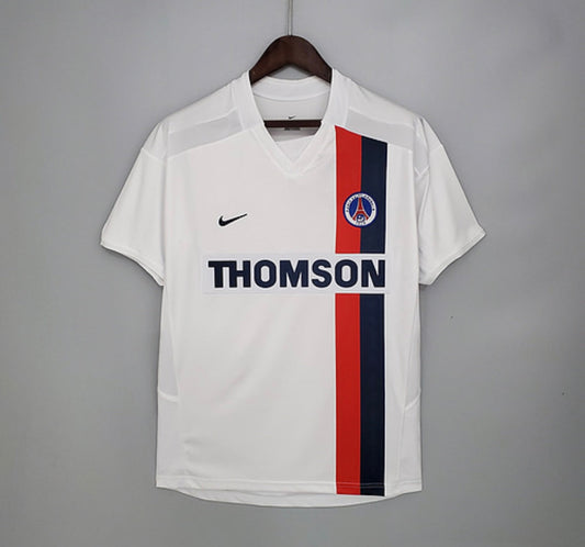 Maillot Paris Saint-Germain extérieur 2002-2003 Thomson vintage et rétro - pas chère - flocage personnalisé