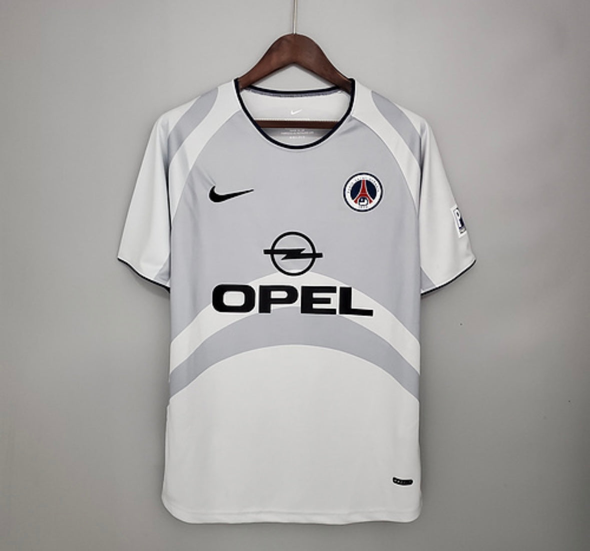 Maillot Opel Paris Saint-Germain gris 2000-2001 retro - pas chère - flocage personnalisé