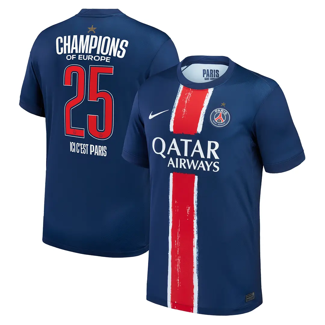 Maillot Paris Saint-Germain Édition Spéciale Champions d'Europe 2025 pas cher